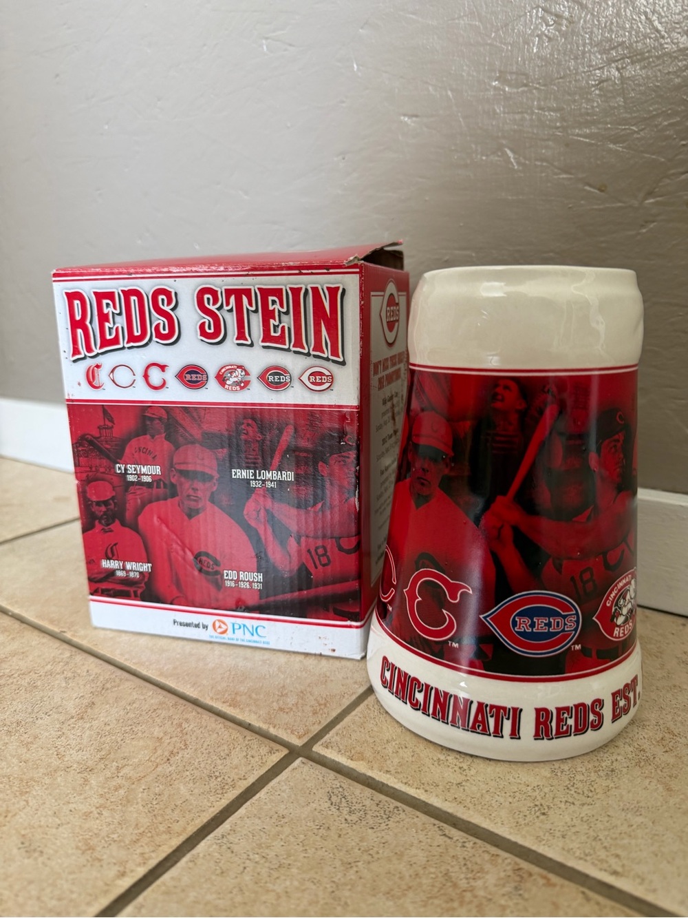2013 Cincinnati Reds “Great Second Basemen” Ceramic Beer Stein